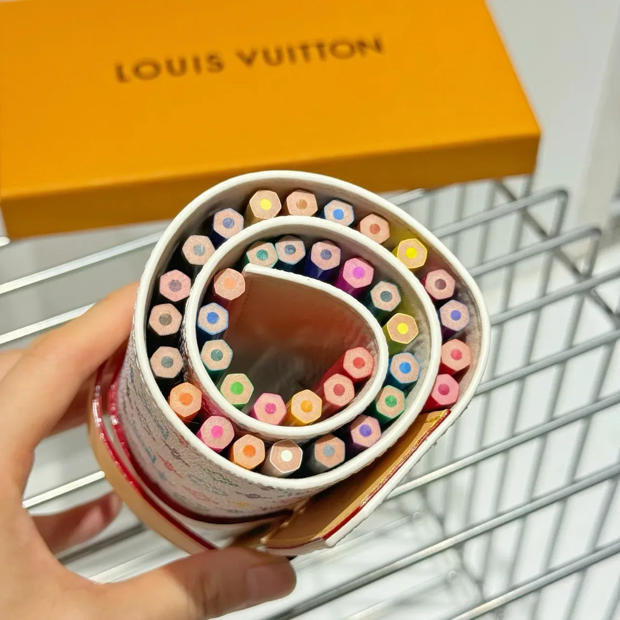 Louis Vuitton Multicolor Beige Roll-Top Monogram Print Wristlet 4
