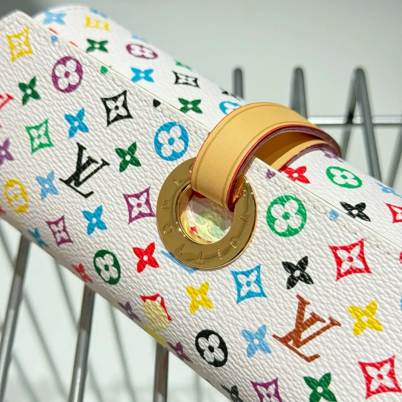 Louis Vuitton Multicolor Beige Roll-Top Monogram Print Wristlet 5
