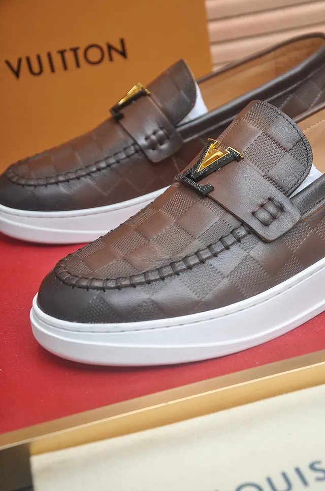 Louis Vuitton Run Away Brown Quilted Leather Loafers 2