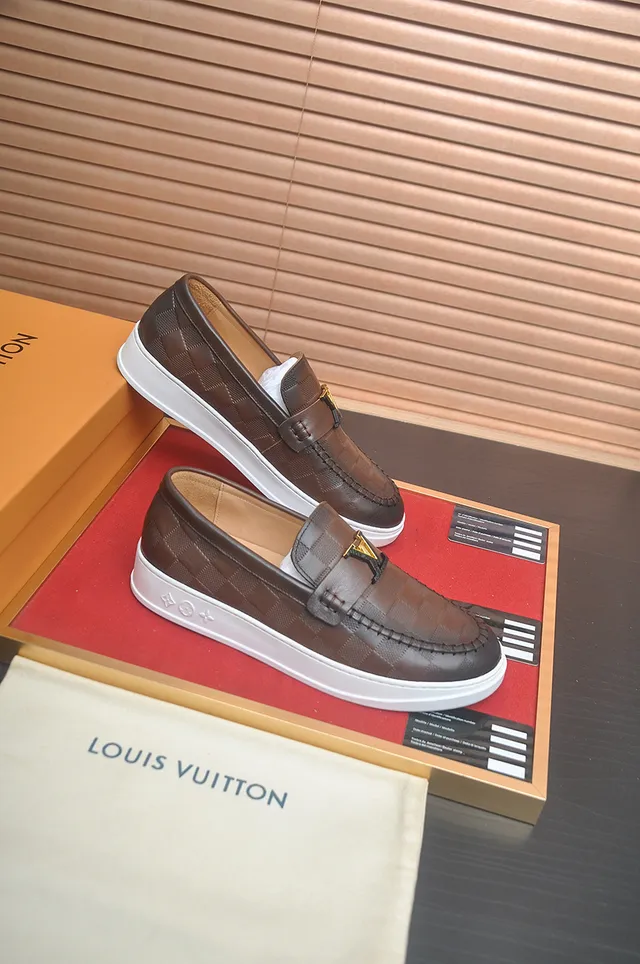 Louis Vuitton Run Away Brown Quilted Leather Loafers 4