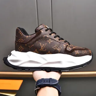 Louis Vuitton Run Away Monogram Brown White Chunky Sneakers
