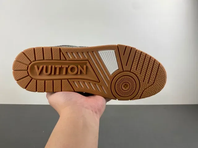 Louis Vuitton Prata Marrom Metálico Couro Rachado Superior Layered Sola Branco/preto/goma Sneakers Lifestyle 5
