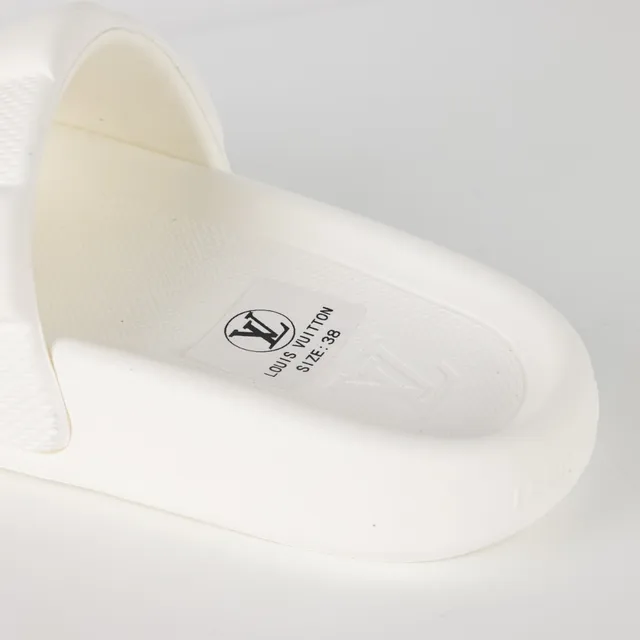 Louis Vuitton Slide White Quilted Checkerboard Slipper 4