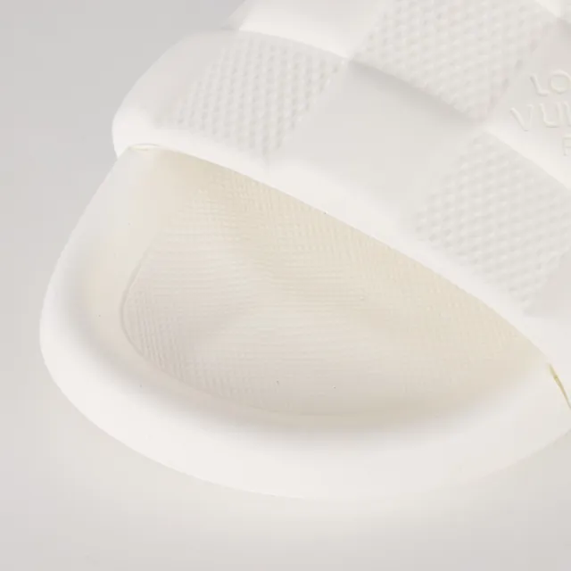 Louis Vuitton Slide White Quilted Checkerboard Slipper 5