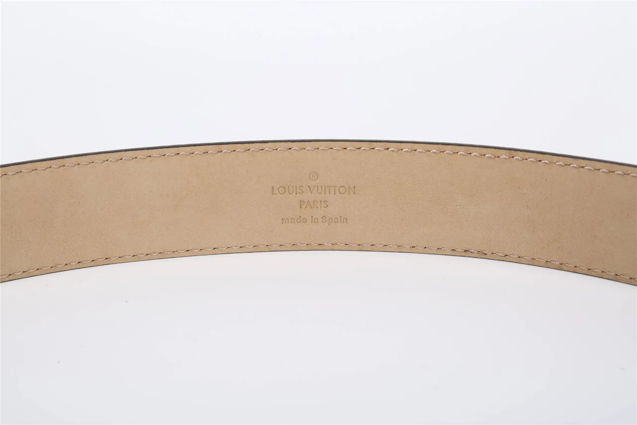 Louis Vuitton V-Buckle Monogram Canvas Brown Leather Belt 7