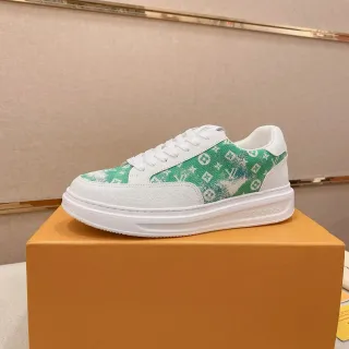 Louis Vuitton Zapatillas Blancas Verdes Low-Top Plataforma Lifestyle