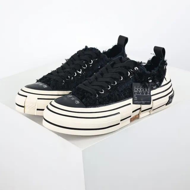 Maison Margiela Negro Beige Upper Textil Rasgado Suela Segmentada en Capas Lifestyle Sneakers 2