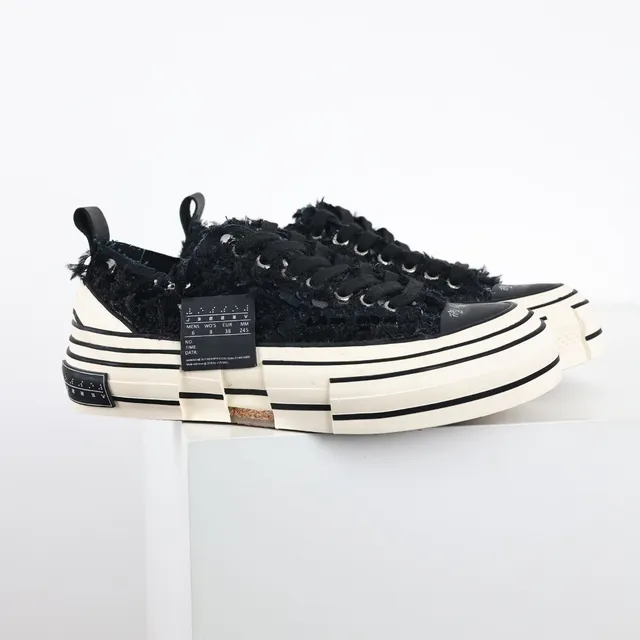 Maison Margiela Negro Beige Upper Textil Rasgado Suela Segmentada en Capas Lifestyle Sneakers 3