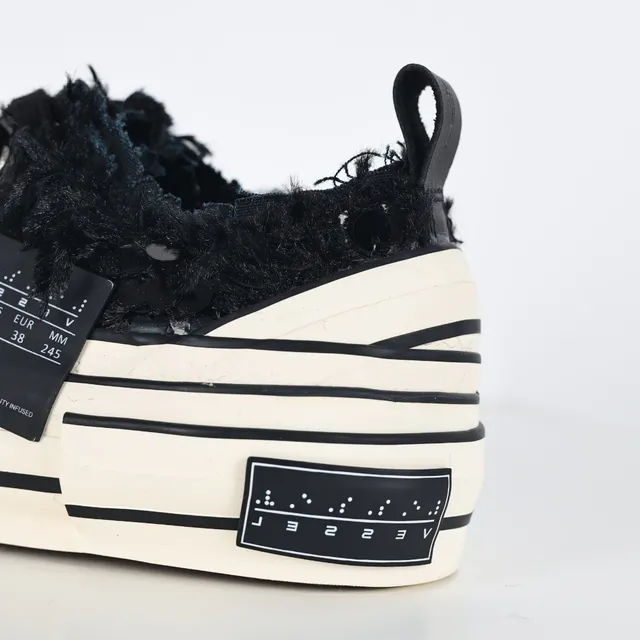 Maison Margiela Negro Beige Upper Textil Rasgado Suela Segmentada en Capas Lifestyle Sneakers 4
