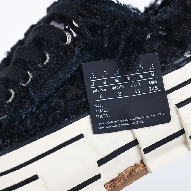 Maison Margiela Negro Beige Upper Textil Rasgado Suela Segmentada en Capas Lifestyle Sneakers 6