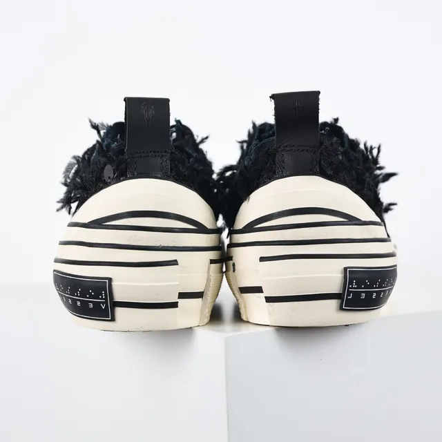 Maison Margiela Negro Beige Upper Textil Rasgado Suela Segmentada en Capas Lifestyle Sneakers 8