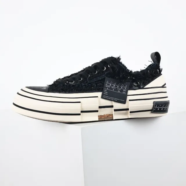 Maison Margiela Negro Beige Upper Textil Rasgado Suela Segmentada en Capas Lifestyle Sneakers 9