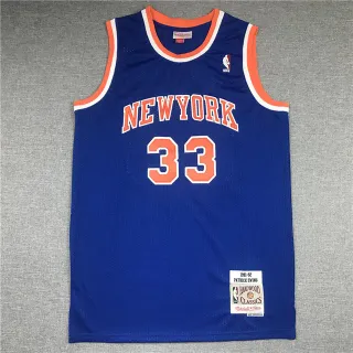 Mitchell & Ness Hardwood Classics 1991–92 Patrick Ewing New York Knicks Blue Orange Jersey
