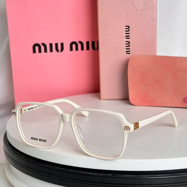 Miu Miu أسود بني إطار مستطيل أسيتات بناء نظارات بصرية 6