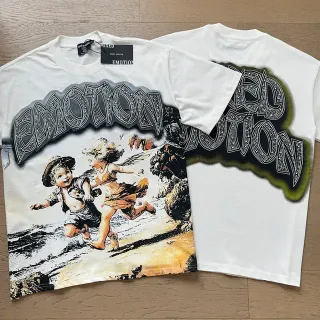 Mixed Emotion Graphic Print Oversized T-Shirt