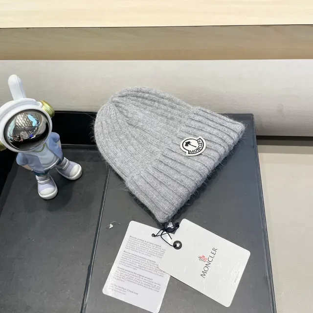 Moncler Gorro Cinza Malha Punho Dobrado 8