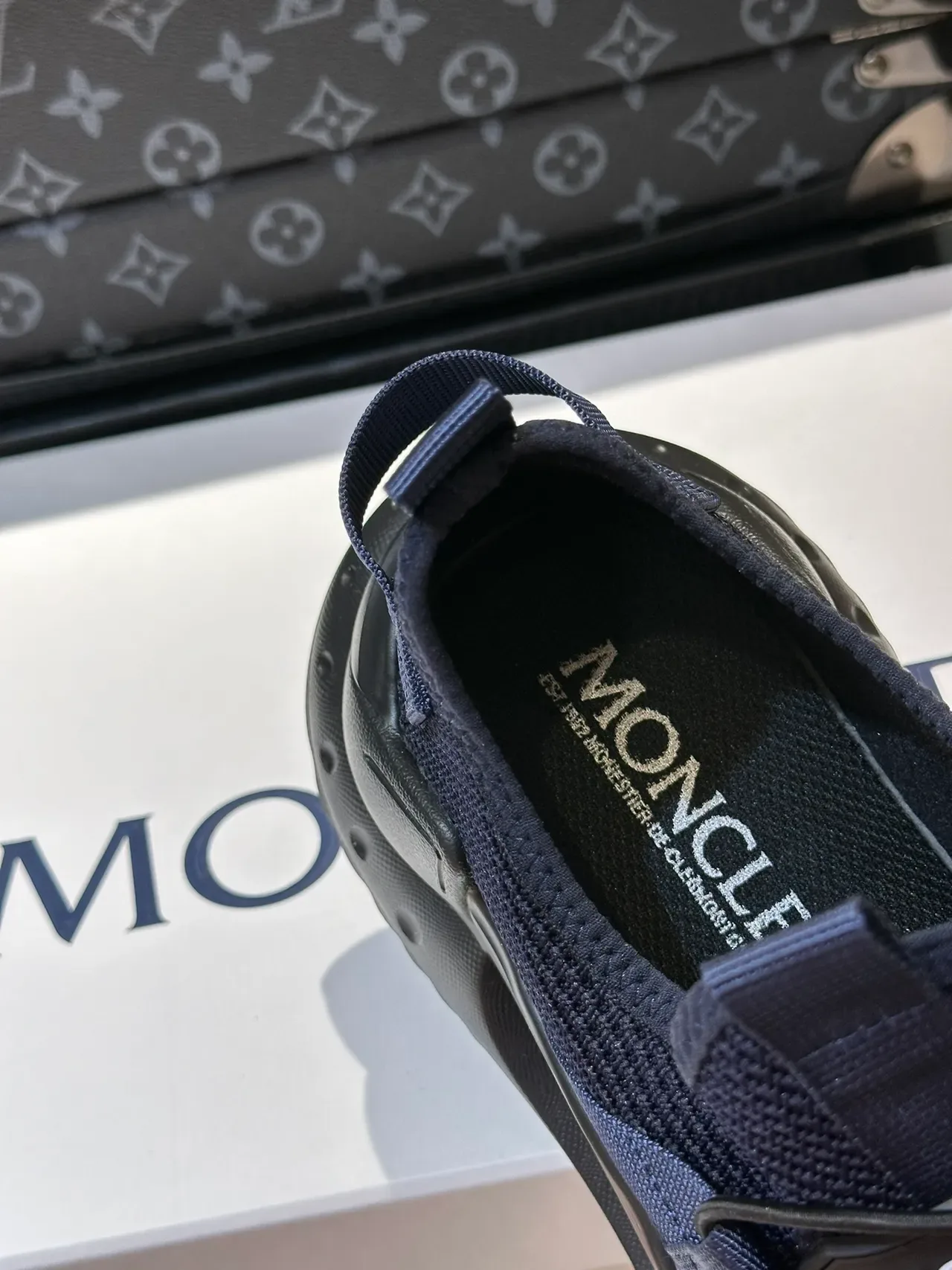 Moncler Sneaker Navy Tricot Sin Cordones Slip-On 2