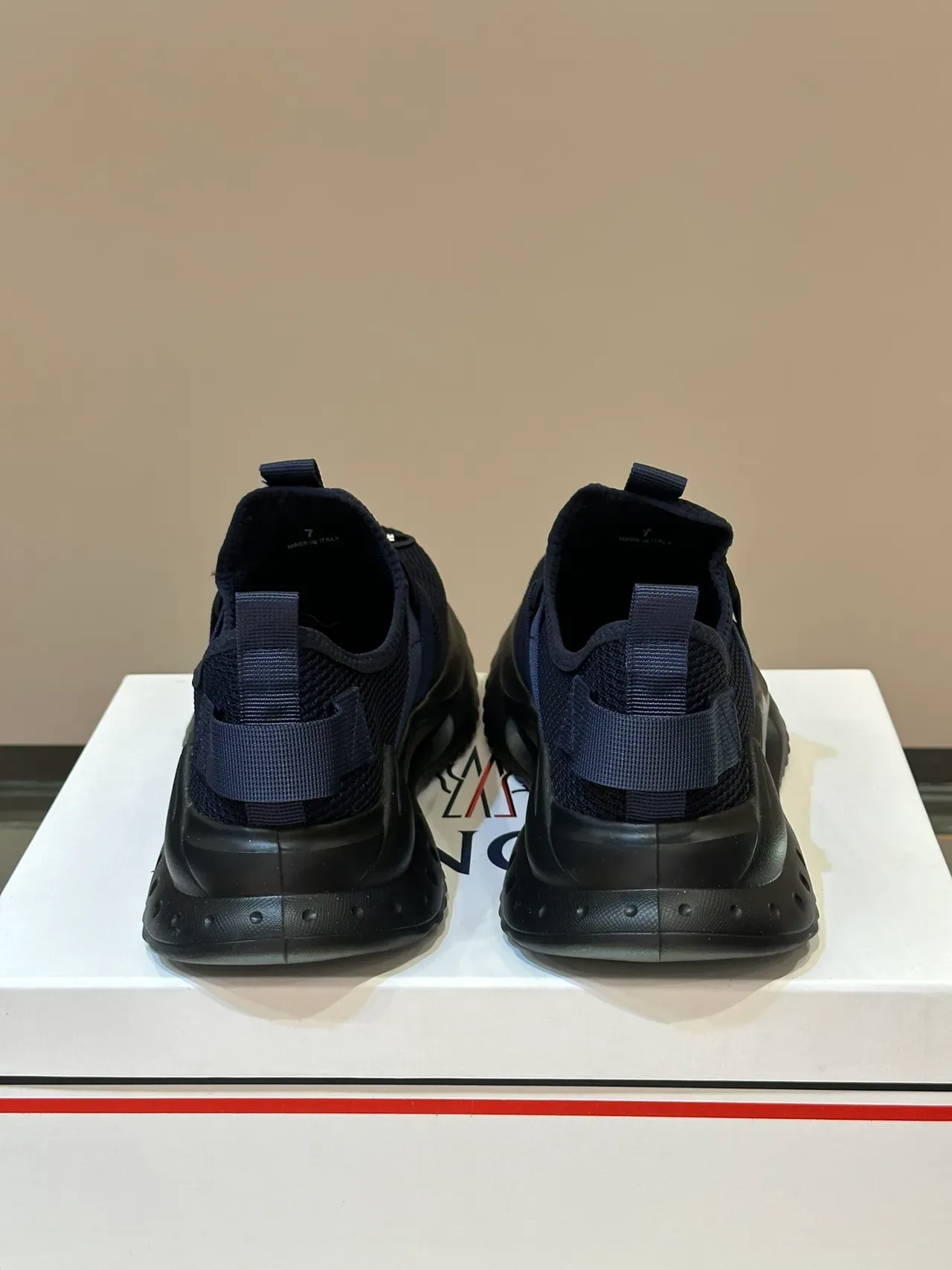 Moncler Sneaker Navy Tricot Sin Cordones Slip-On 4