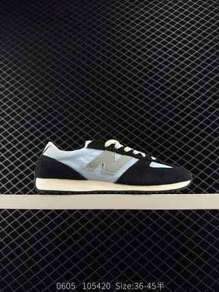 New Balance 237 Preto Azul Claro Camurça Lifestyle Sneakers 2