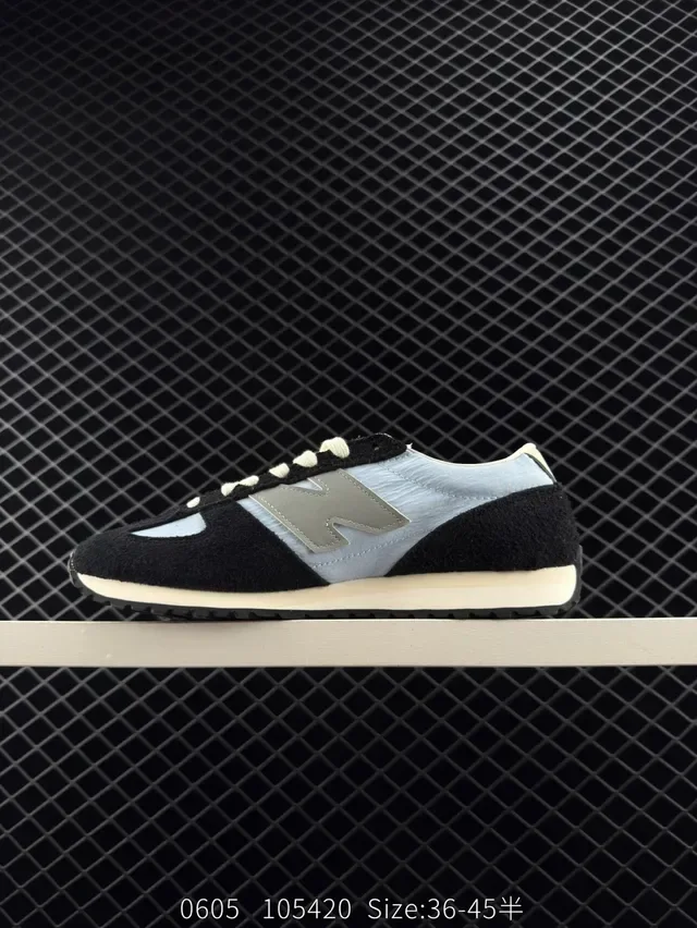 New Balance 237 Preto Azul Claro Camurça Lifestyle Sneakers 6