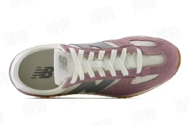 New Balance 327 حذاء أسلوب حياة من السويد والميش بلون وردي غباري 4