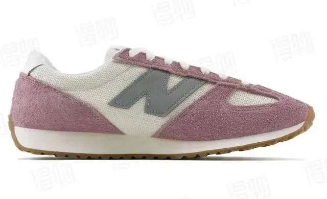 New Balance 327 حذاء أسلوب حياة من السويد والميش بلون وردي غباري 7