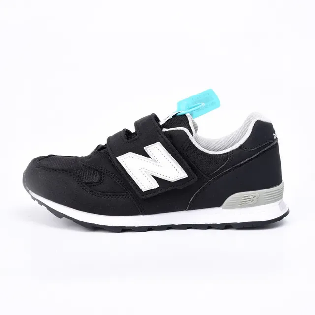 New Balance 574 Black White Gray Kids Lifestyle Sneakers 4