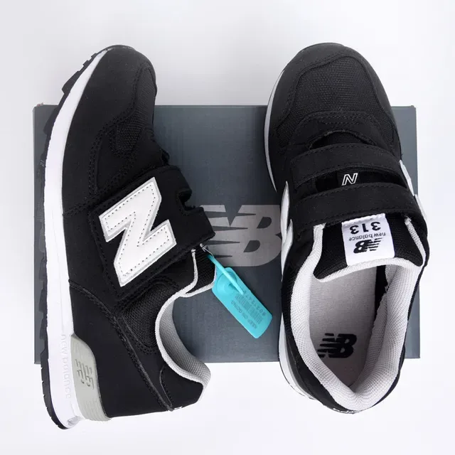 New Balance 574 Black White Gray Kids Lifestyle Sneakers 10