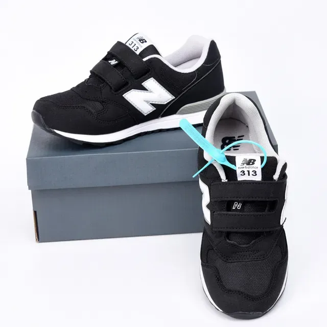 New Balance 574 Black White Gray Kids Lifestyle Sneakers 11