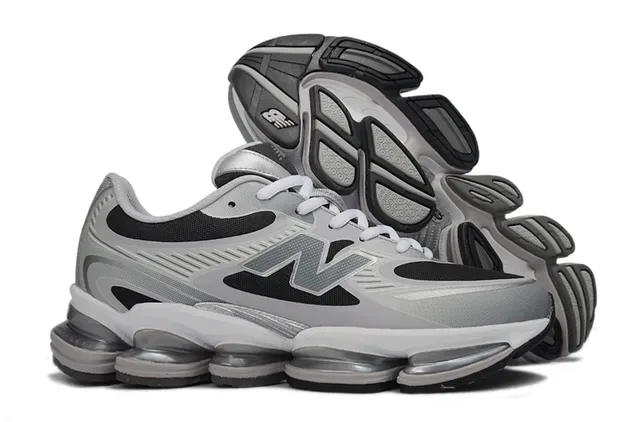 New Balance 9060 Gray and Black Lifestyle Sneakers 4