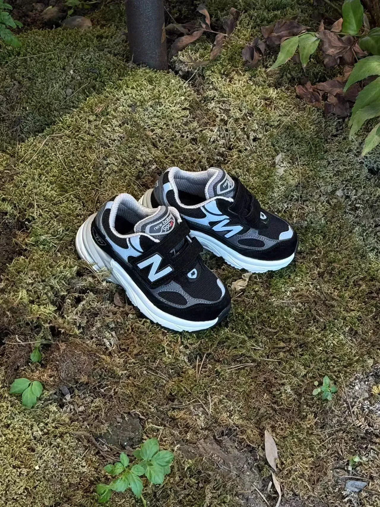 New Balance 990 灰色黑色 厚底轮廓 双魔术贴 生活方式运动鞋 14