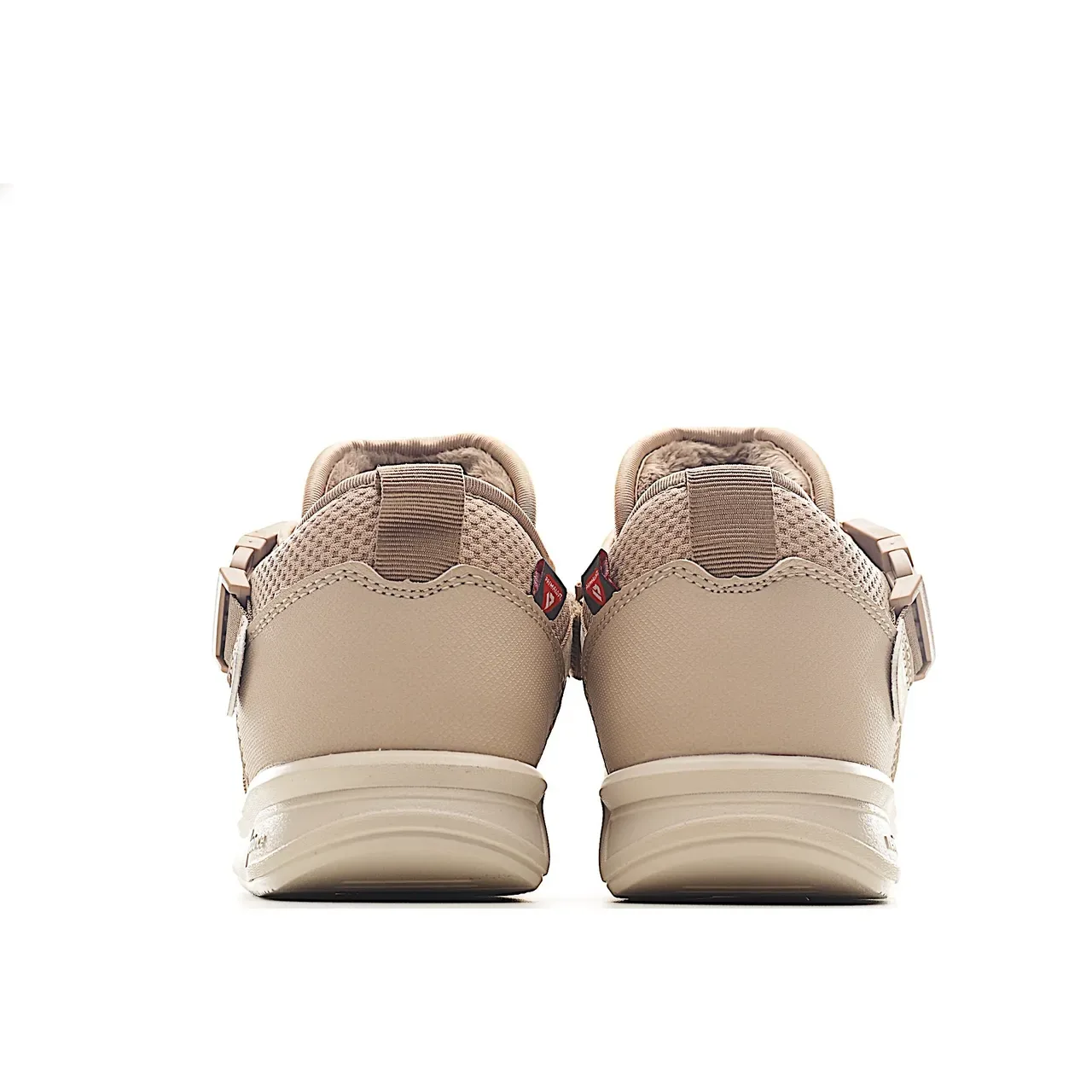 New Balance Beige White Quilted Padded Upper Single-Strap Buckle Closure Lifestyle Sneakers 7