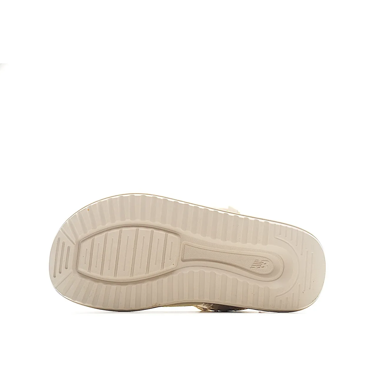 New Balance Beige White Quilted Padded Upper Single-Strap Buckle Closure Lifestyle Sneakers 19