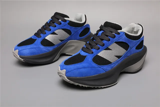New Balance Sneakers chunky bleu noir bold en suede et mesh oversized gris 'N' logo 5
