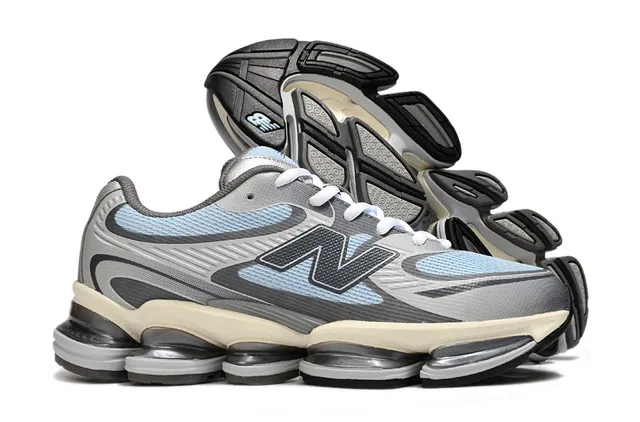 New Balance নীল ধূসর Segmented Pod Midsole Mesh-Synthetic Hybrid Upper দৌড়ানোর জুতো 4