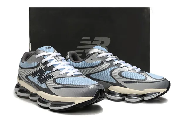 New Balance নীল ধূসর Segmented Pod Midsole Mesh-Synthetic Hybrid Upper দৌড়ানোর জুতো 5