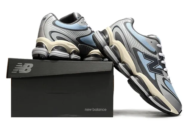 New Balance নীল ধূসর Segmented Pod Midsole Mesh-Synthetic Hybrid Upper দৌড়ানোর জুতো 6