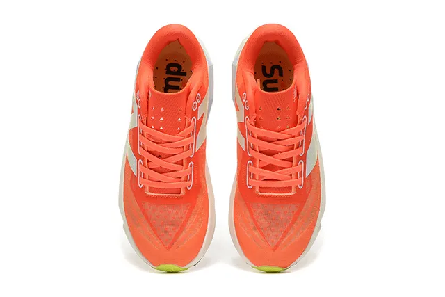 New Balance FuelCell Elite Orange White Engineered Mesh Upper Sculpted Multi-Density Midsole Running Shoes 2