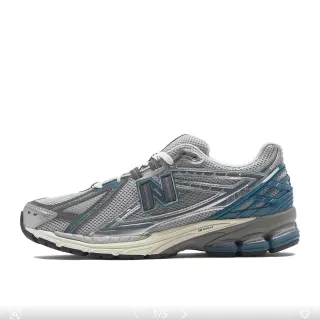 New Balance 灰蓝色网眼和合成鞋面 青色点缀跟部笼式跑鞋