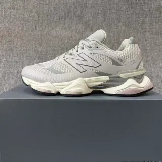 New Balance Gris Rose Selle Multilaminée Milieu Matière Maille et Synthétique Haut Chaussures Chunky