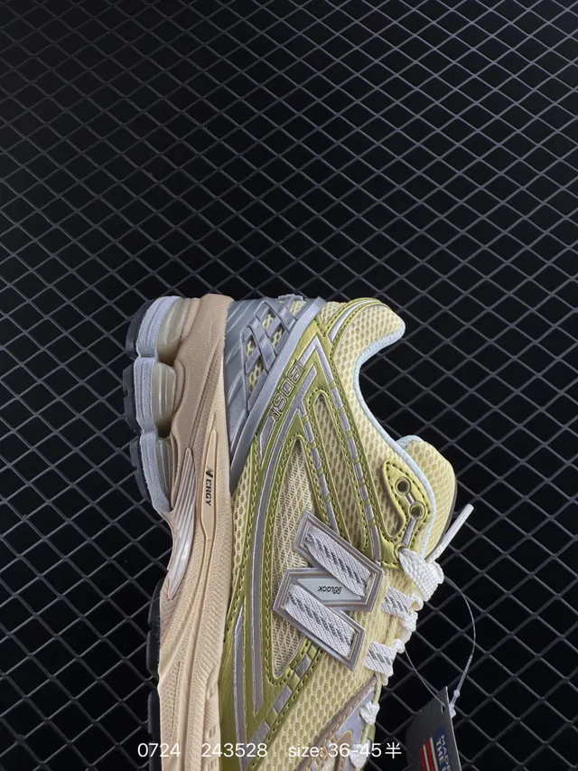 New Balance M1906 Yellow Silver Retro Runner الجزء العلوي المصنوع من الشبكة والصناعي أحذية رياضية سميكة 4