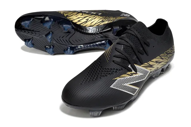 New Balance Speed Ctrl Stud Black Gold Firm-Ground Soccer Shoes 4
