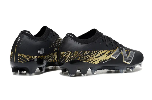 New Balance Speed Ctrl Stud Black Gold Firm-Ground Soccer Shoes 5