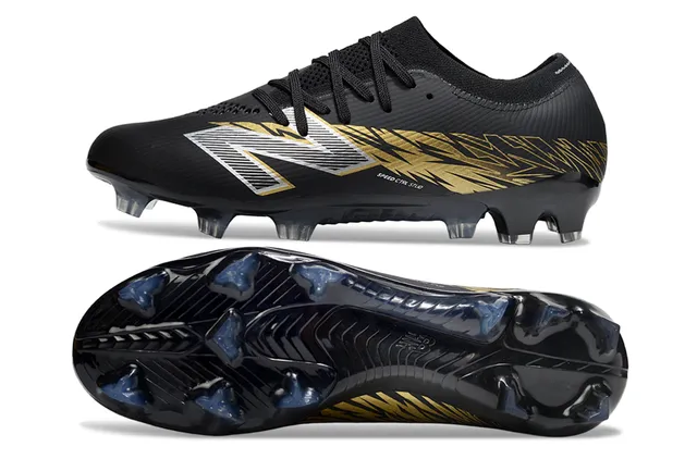 New Balance Speed Ctrl Stud Black Gold Firm-Ground Soccer Shoes 6
