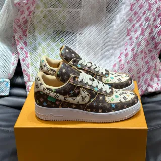 Nike Air Force 1 Monogram Print أحذية رياضية متعددة الألوان نمط حياة