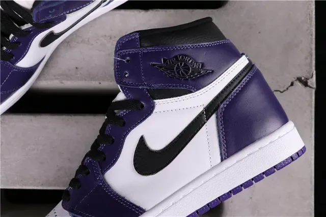 Nike Air Jordan 1 High Morado y Blanco Zapatillas de Baloncesto 8