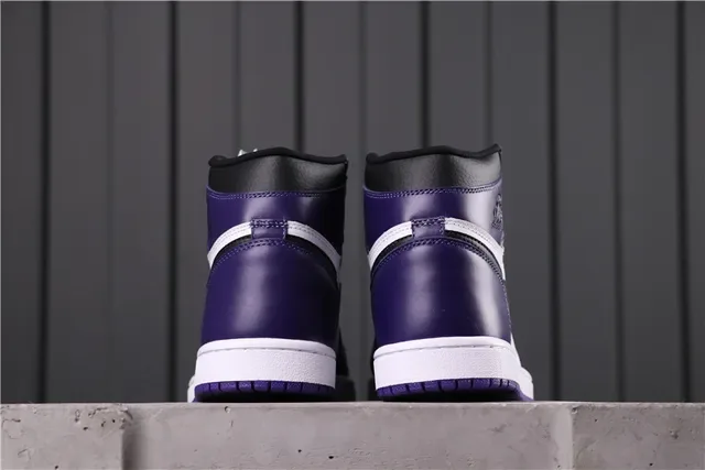 Nike Air Jordan 1 High Morado y Blanco Zapatillas de Baloncesto 9