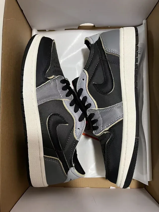 Nike Air Jordan 1 Low Black Gray White tênis lifestyle 7