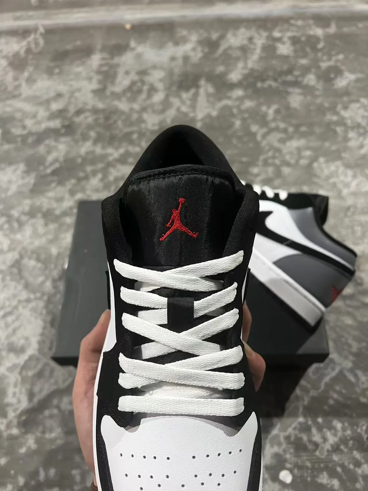 Nike Air Jordan 1 Low Metallic Silver Black White Lifestyle Sneakers 4