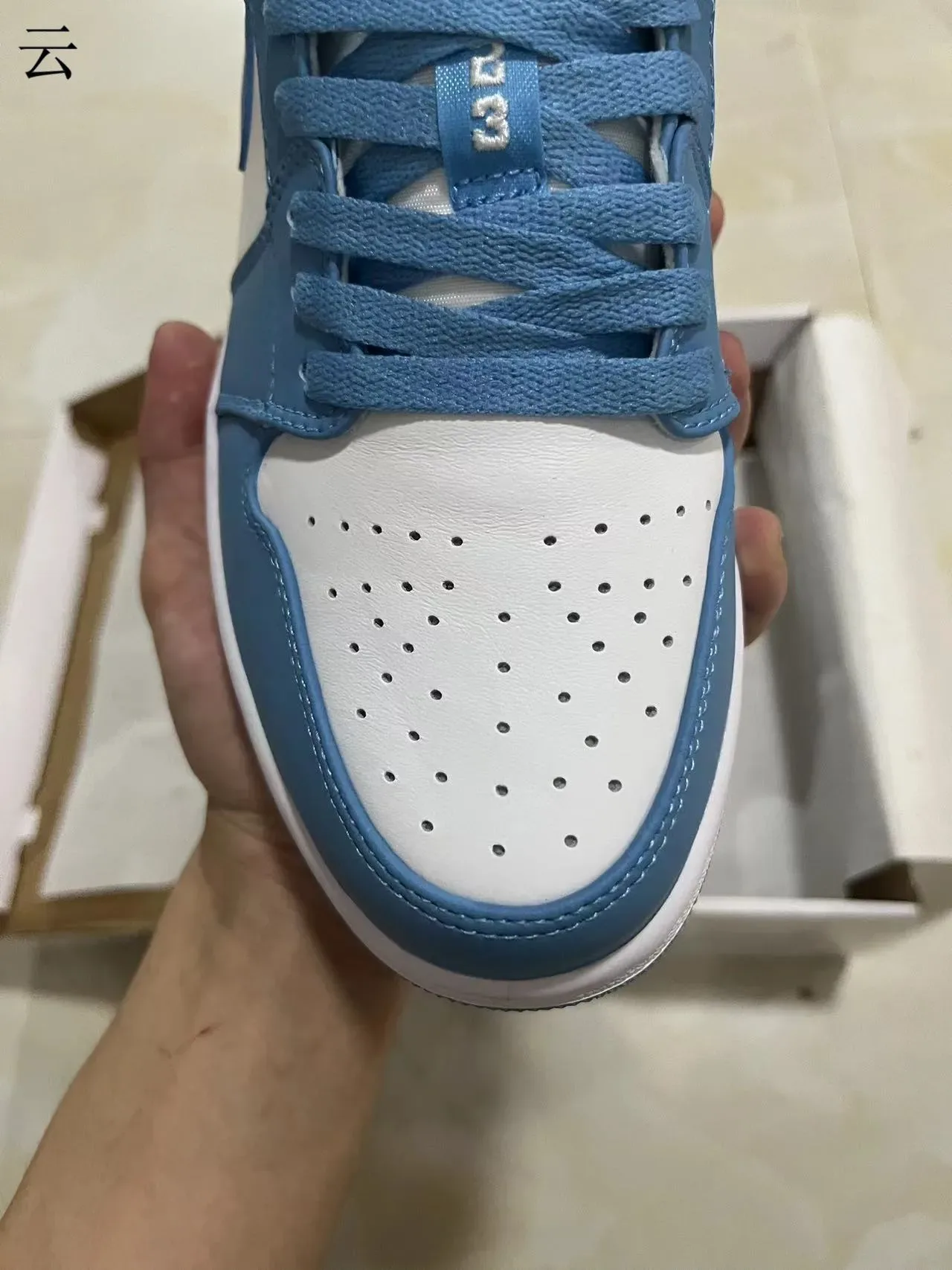 Nike Air Jordan 1 Low University Blue White Lifestyle Sneakers 3